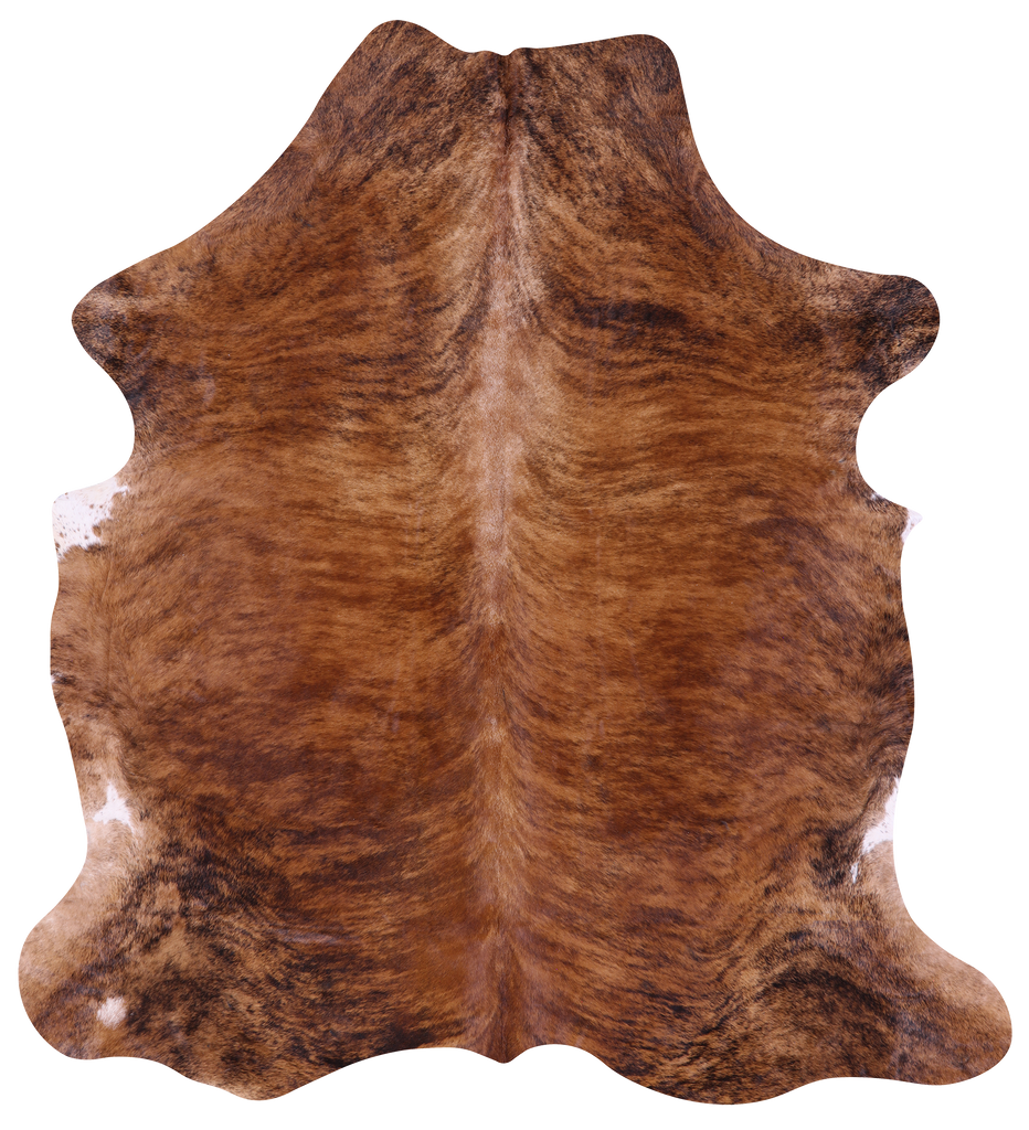 Brindle Natural Cowhide Rug - Large 6'7"H x 5'11"W