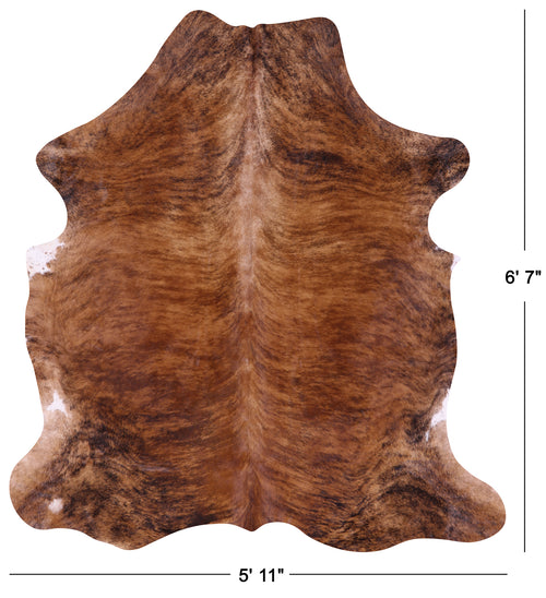 Brindle Natural Cowhide Rug - Large 6'7