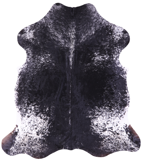 Black Salt & Pepper Natural Cowhide Rug - X-Large 7'0