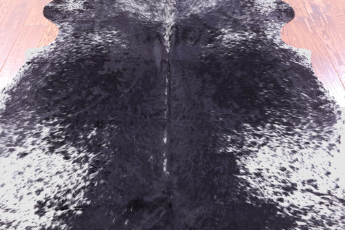 Black Salt & Pepper Natural Cowhide Rug - X-Large 7'0