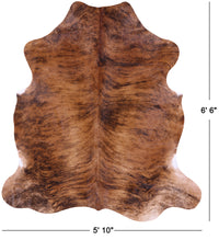 Thumbnail for Light Brindle Natural Cowhide Rug - Large 6'6