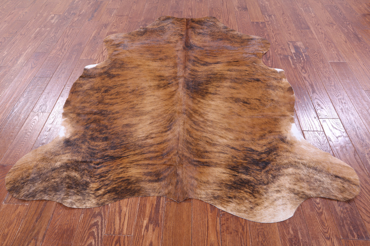 Light Brindle Natural Cowhide Rug - Large 6'6"H x 5'10"W