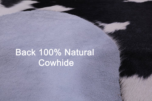 Black & White Natural Cowhide Rug - X-Large 7'0