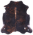 Dark Brindle Natural Cowhide Rug - Large 6'8"H x 6'4"W