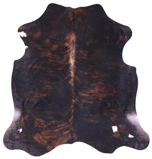 Dark Brindle Natural Cowhide Rug - Large 6'8