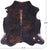 Dark Brindle Natural Cowhide Rug - Large 6'8"H x 6'4"W