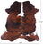 Brown Brindle Natural Cowhide Rug - X-Large 7'0"H x 6'6"W