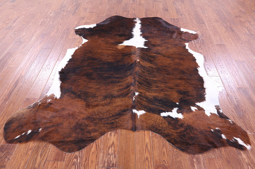 Brown Brindle Natural Cowhide Rug - X-Large 7'0