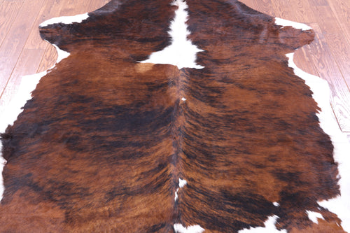 Brown Brindle Natural Cowhide Rug - X-Large 7'0