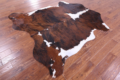 Brown Brindle Natural Cowhide Rug - X-Large 7'0