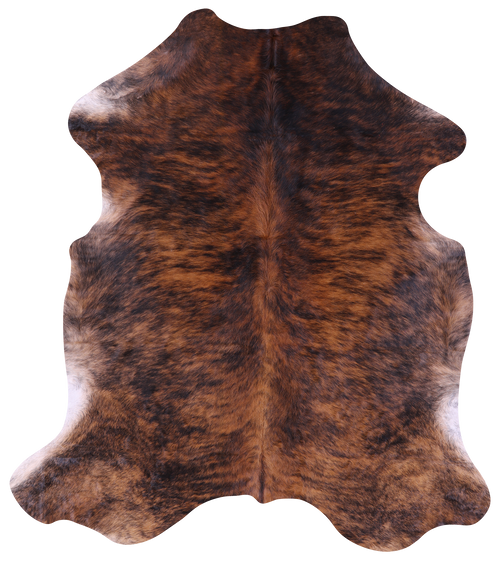 Brown Brindle Natural Cowhide Rug - Large 6'8