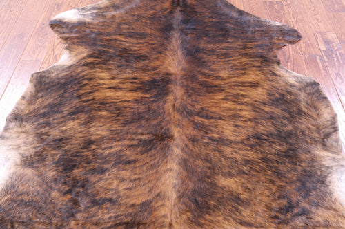 Brown Brindle Natural Cowhide Rug - Large 6'8