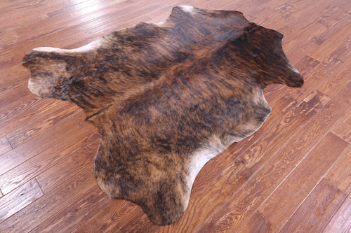 Brown Brindle Natural Cowhide Rug - Large 6'8