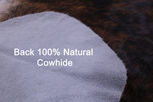 Brown Brindle Natural Cowhide Rug - Large 6'8