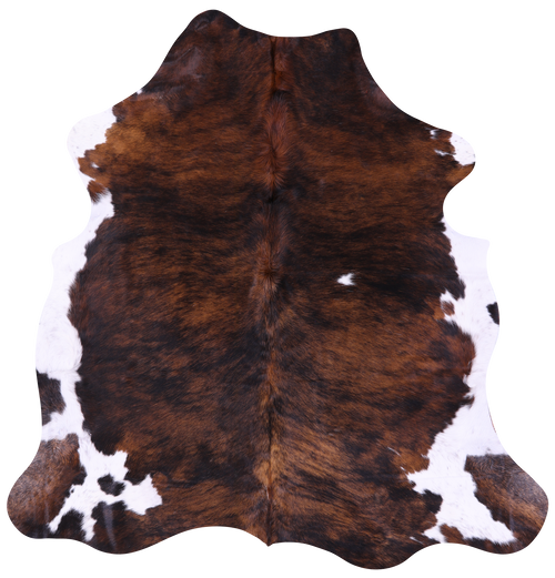 Brown Brindle Natural Cowhide Rug - X-Large 7'0