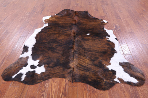 Brown Brindle Natural Cowhide Rug - X-Large 7'0
