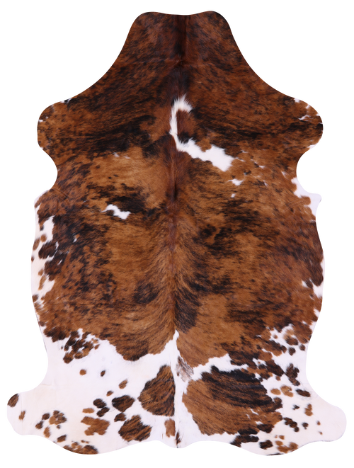Brown Brindle Natural Cowhide Rug - XX-Large 7'9