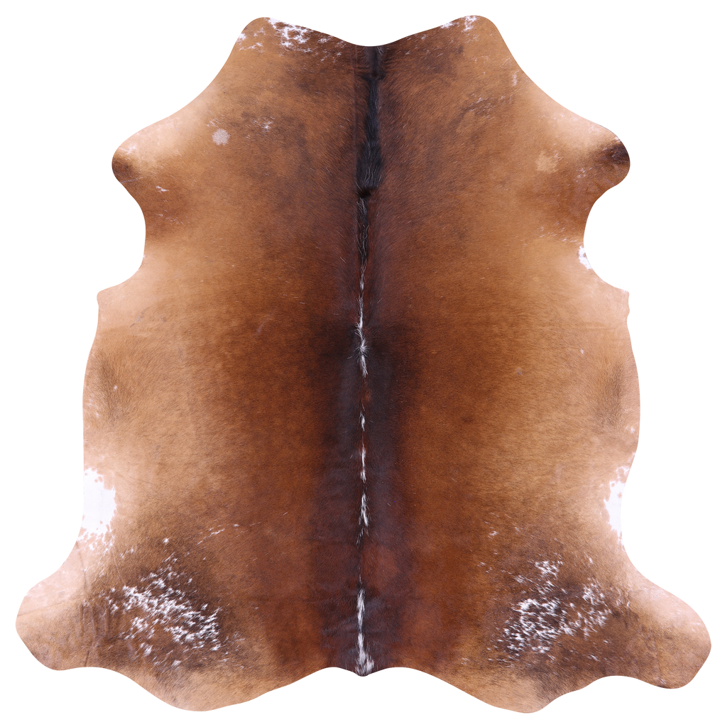 Light Brown Natural Cowhide Rug - Medium 6'3"H x 6'3"W