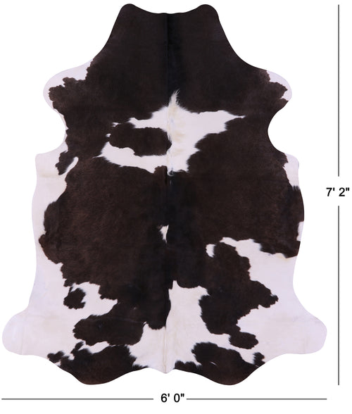 Brown & White Natural Cowhide Rug - X-Large 7'2