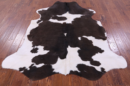 Brown & White Natural Cowhide Rug - X-Large 7'2