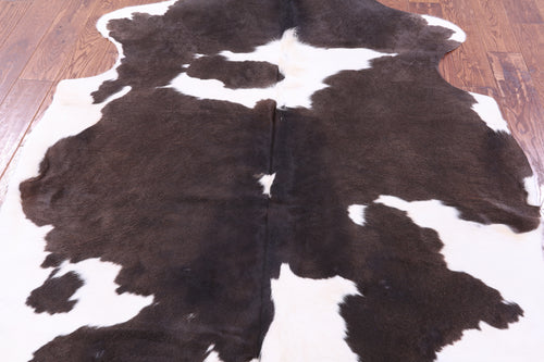 Brown & White Natural Cowhide Rug - X-Large 7'2