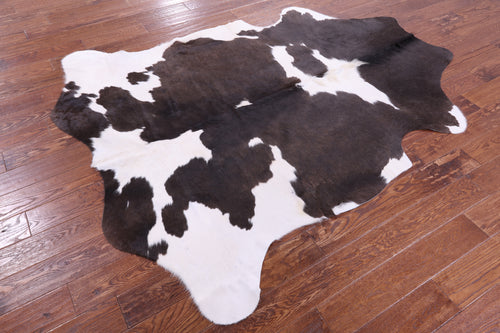 Brown & White Natural Cowhide Rug - X-Large 7'2