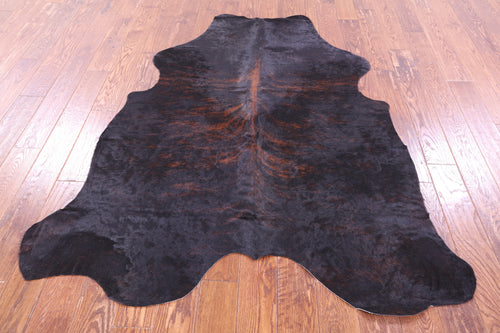 Dark Brindle Natural Cowhide Rug - Medium 6'2