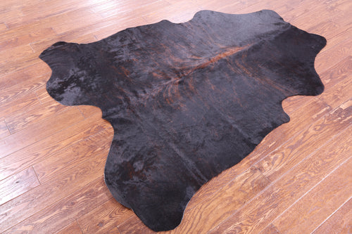 Dark Brindle Natural Cowhide Rug - Medium 6'2