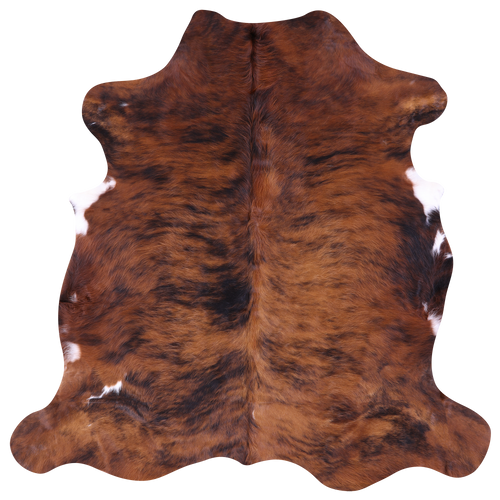 Brown Brindle Natural Cowhide Rug - Large 6'8