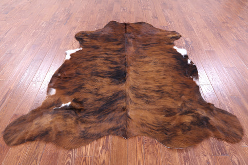 Brown Brindle Natural Cowhide Rug - Large 6'8