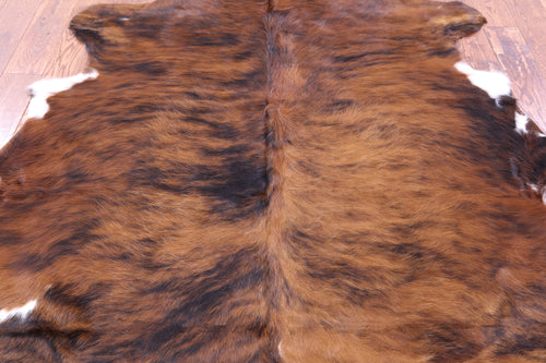 Brown Brindle Natural Cowhide Rug - Large 6'8