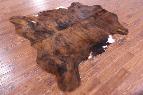 Brown Brindle Natural Cowhide Rug - Large 6'8