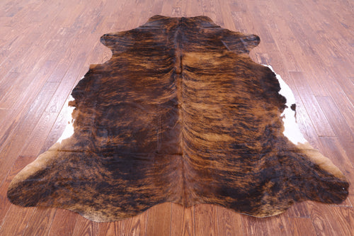 Brown Brindle Natural Cowhide Rug - XX-Large 8'0