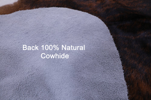 Brown Brindle Natural Cowhide Rug - XX-Large 8'0