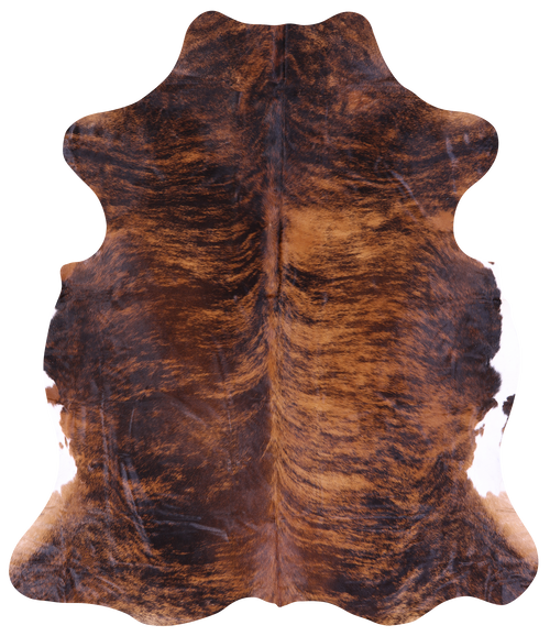 Brown Brindle Natural Cowhide Rug - XX-Large 8'0