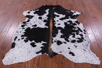 Thumbnail for Black Salt & Pepper Natural Cowhide Rug - Medium 6'0