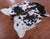 Black Salt & Pepper Natural Cowhide Rug - Medium 6'0"H x 5'2"W