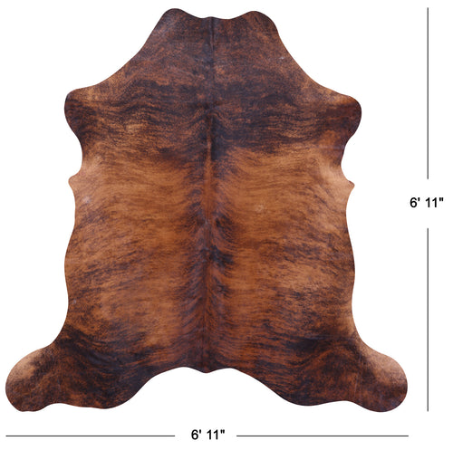 Brindle Natural Cowhide Rug - Large 6' 11