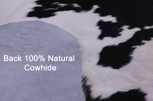 Black & White Natural Cowhide Rug - Large 6' 10