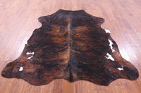 Thumbnail for Dark Brindle Natural Cowhide Rug - XLarge 7'0