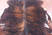 Thumbnail for Dark Brindle Natural Cowhide Rug - XLarge 7'0
