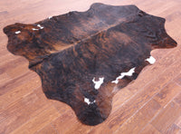 Thumbnail for Dark Brindle Natural Cowhide Rug - XLarge 7'0