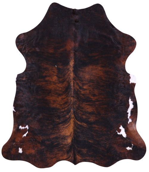 Dark Brindle Natural Cowhide Rug - X-Large 7'0