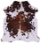 Tricolor Natural Cowhide Rug - Large 6'4"H x 5'11"W