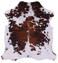 Thumbnail for Tricolor Natural Cowhide Rug - Large 6'4