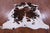 Tricolor Natural Cowhide Rug - Large 6'4"H x 5'11"W