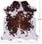 Tricolor Natural Cowhide Rug - Large 6'4"H x 5'11"W