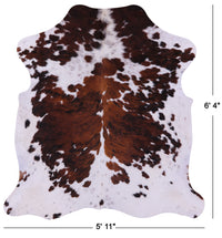 Thumbnail for Tricolor Natural Cowhide Rug - Large 6'4