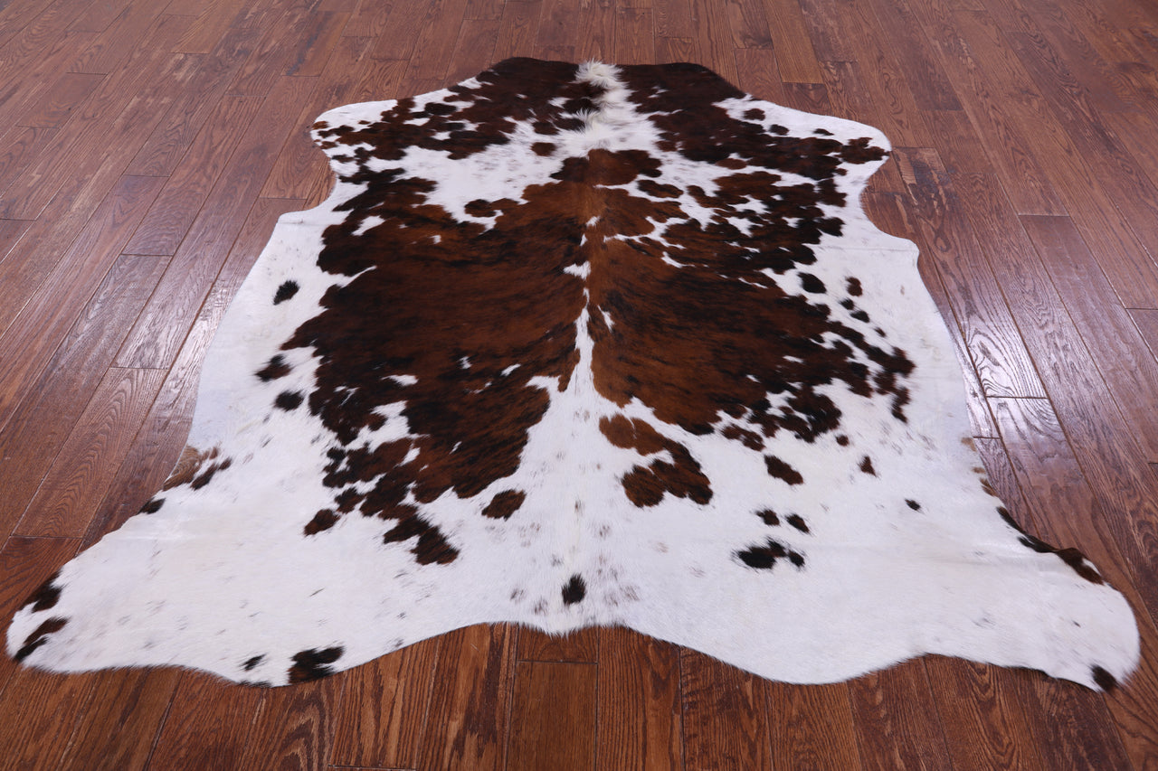 Tricolor Natural Cowhide Rug - Large 6'4"H x 5'11"W
