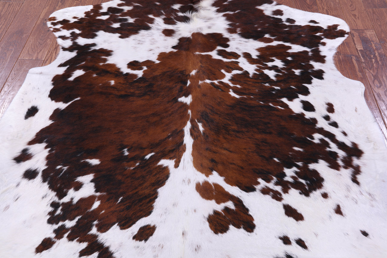 Tricolor Natural Cowhide Rug - Large 6'4"H x 5'11"W